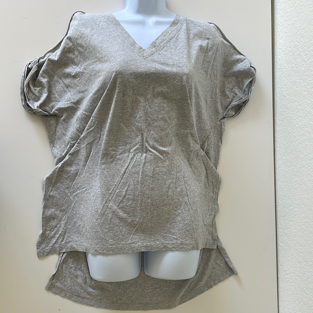 All Saints open shoulder t shirt